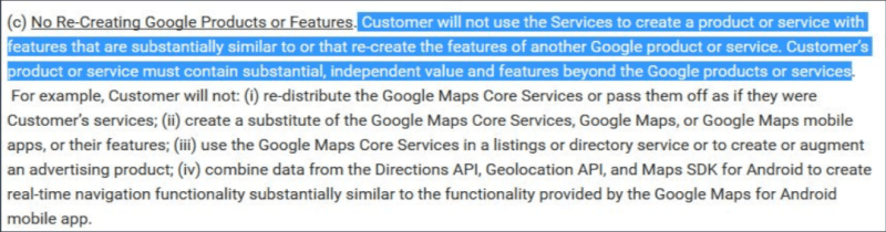 Google's warning for fake GPS apps