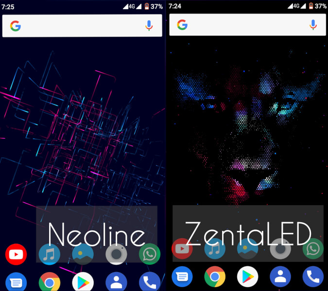 Neolite and ZentaLED are the best live wallpaper apps at present.