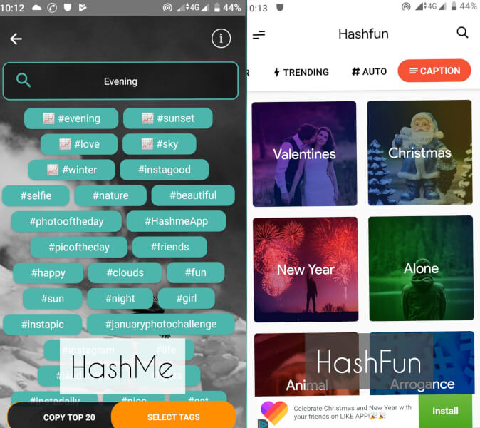 Up your insta-game using Hashme and Hashfun.