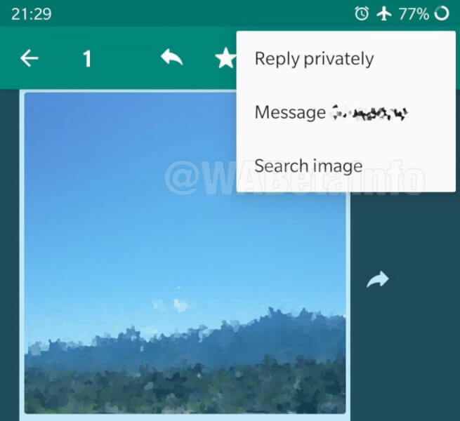 WhatsApp fake news image search feature