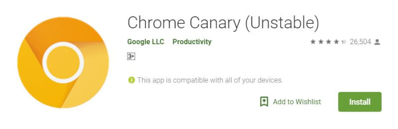 chrome canary download