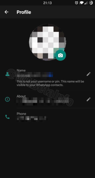 Whatsapp Dark Mode