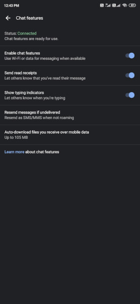 enable rcs android messages