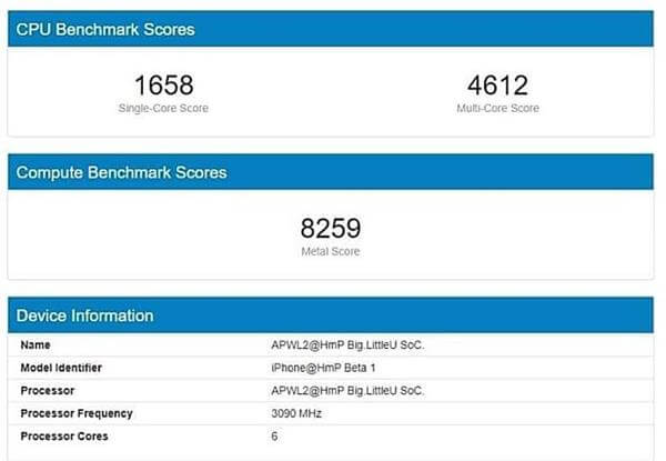 Apple A14 benchmark