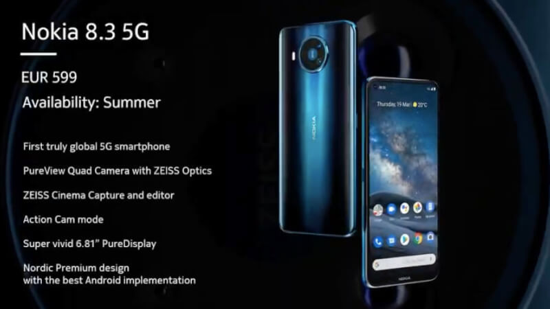 nokia 8.3 5g features, nokia 8.3 5g specs, nokia 8.3 5g price in India, nokia 8.3 5g launch date in India, nokia 8.3 5g announced