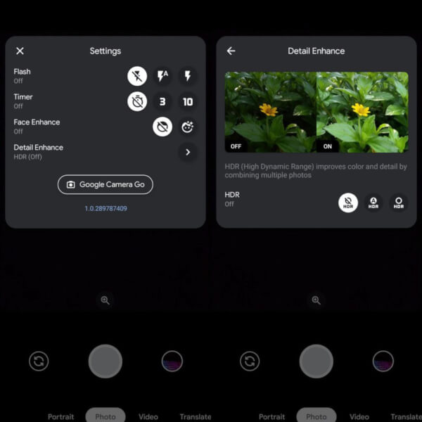 Google camera go apk with HDR