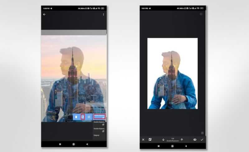 how to get double exposure effect in snapseed, snapseed double exposure