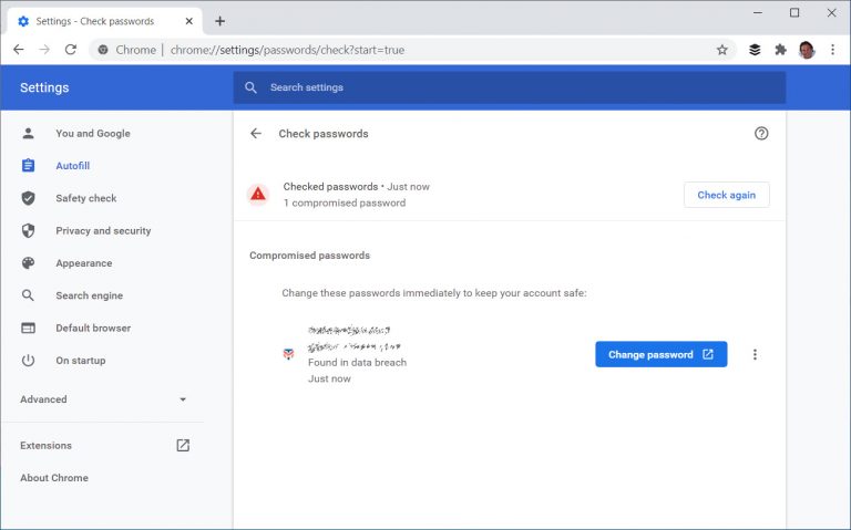 google chrome how to update stored passwords