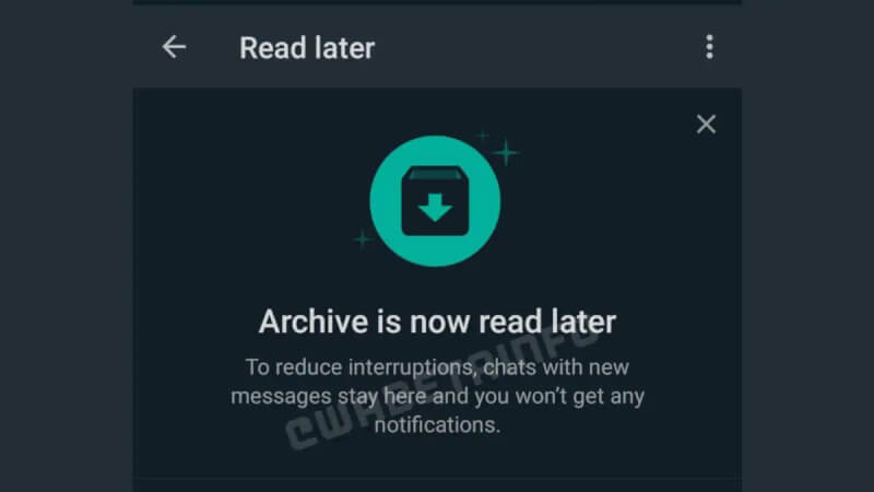 whatsapp read later, whatsapp app, whatsapp new faeture, whatsapp new update, whatsapp archive chat