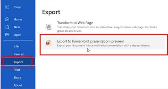 Microsoft New Tool, Word to PPT Converter, Micrsoft introduces Word to PPT tool