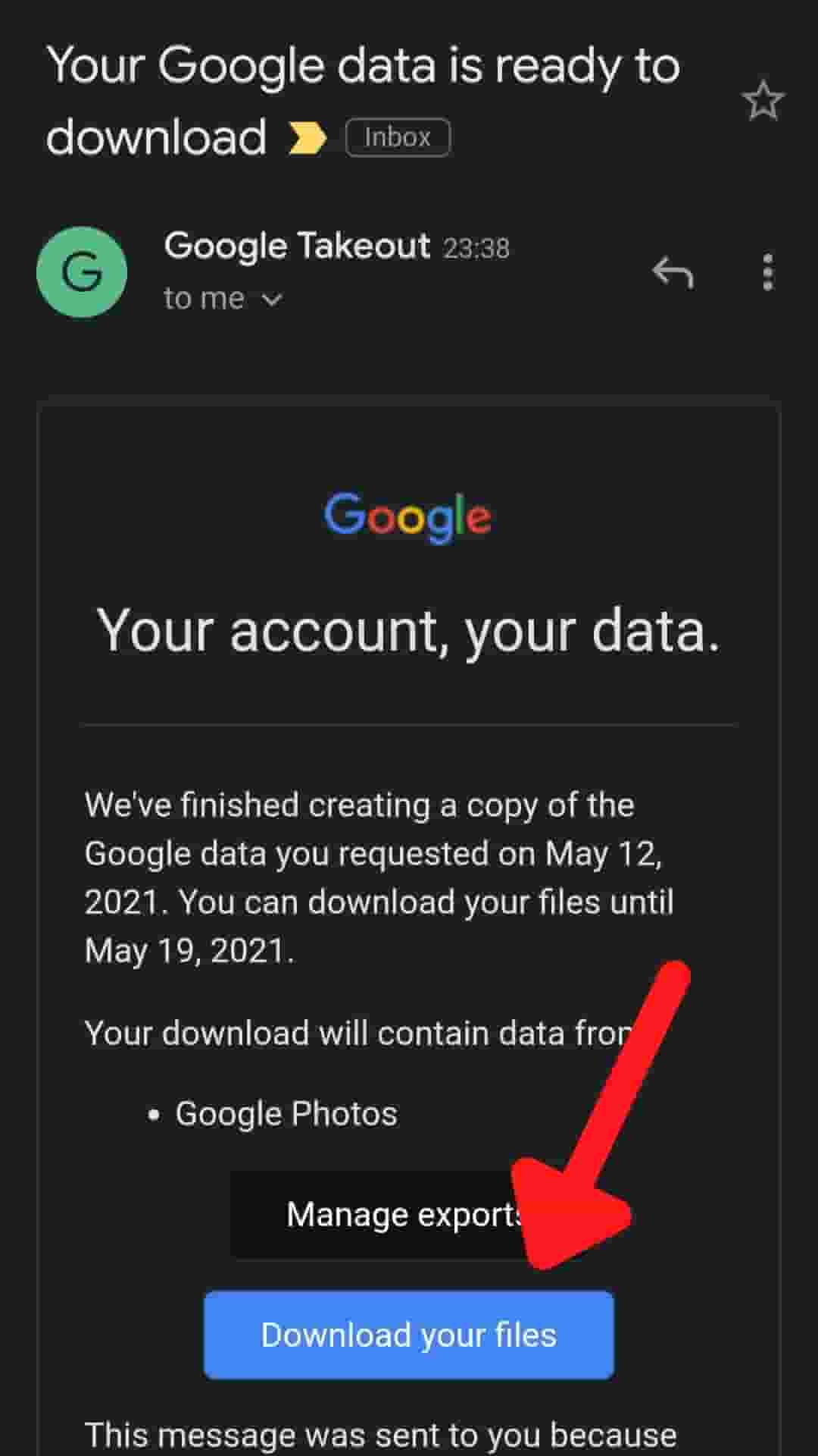 how do you download all photos from google photos to phone at once