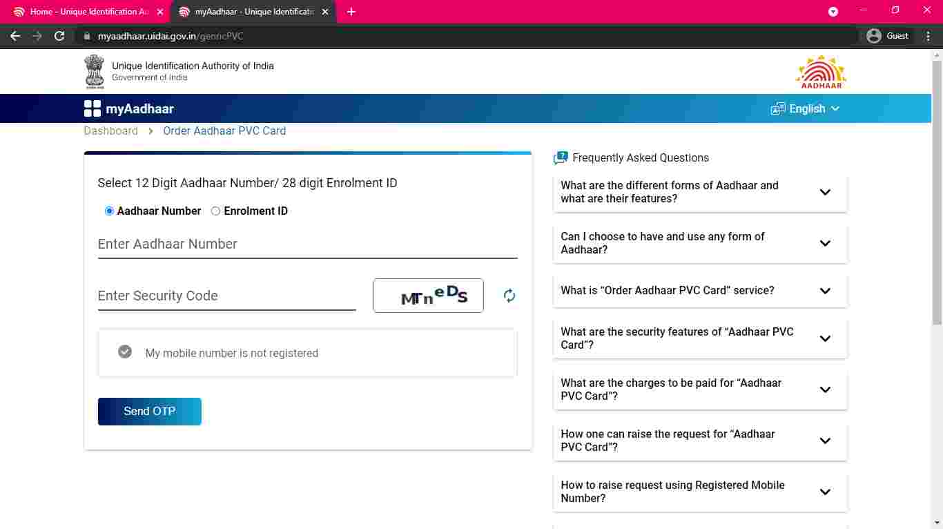 download Aadhaar card