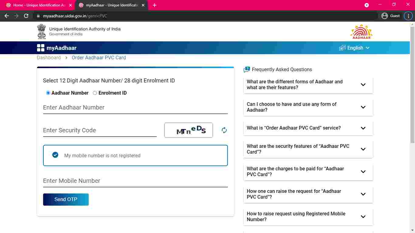 download Aadhaar card