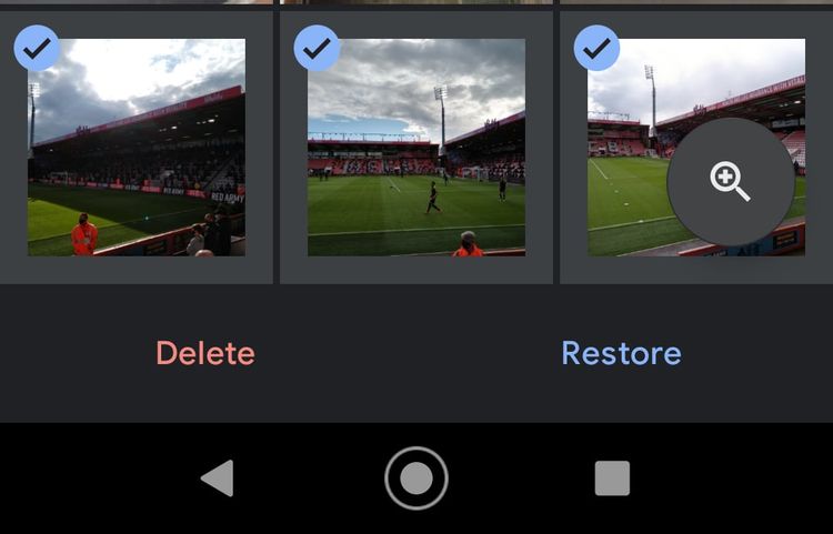Recover deleted photos