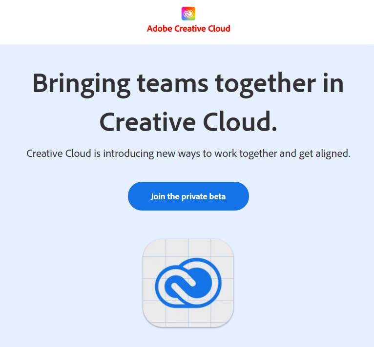 Adobe Creative Cloud web 