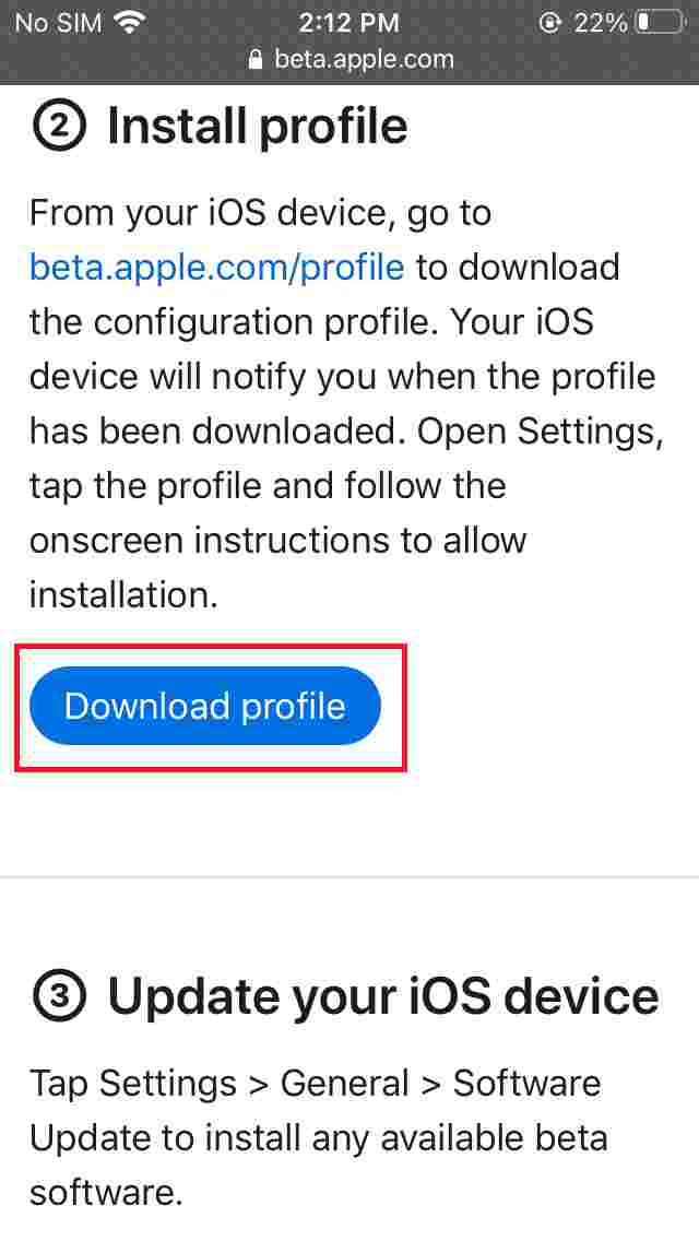 iOS 15.2 beta install 