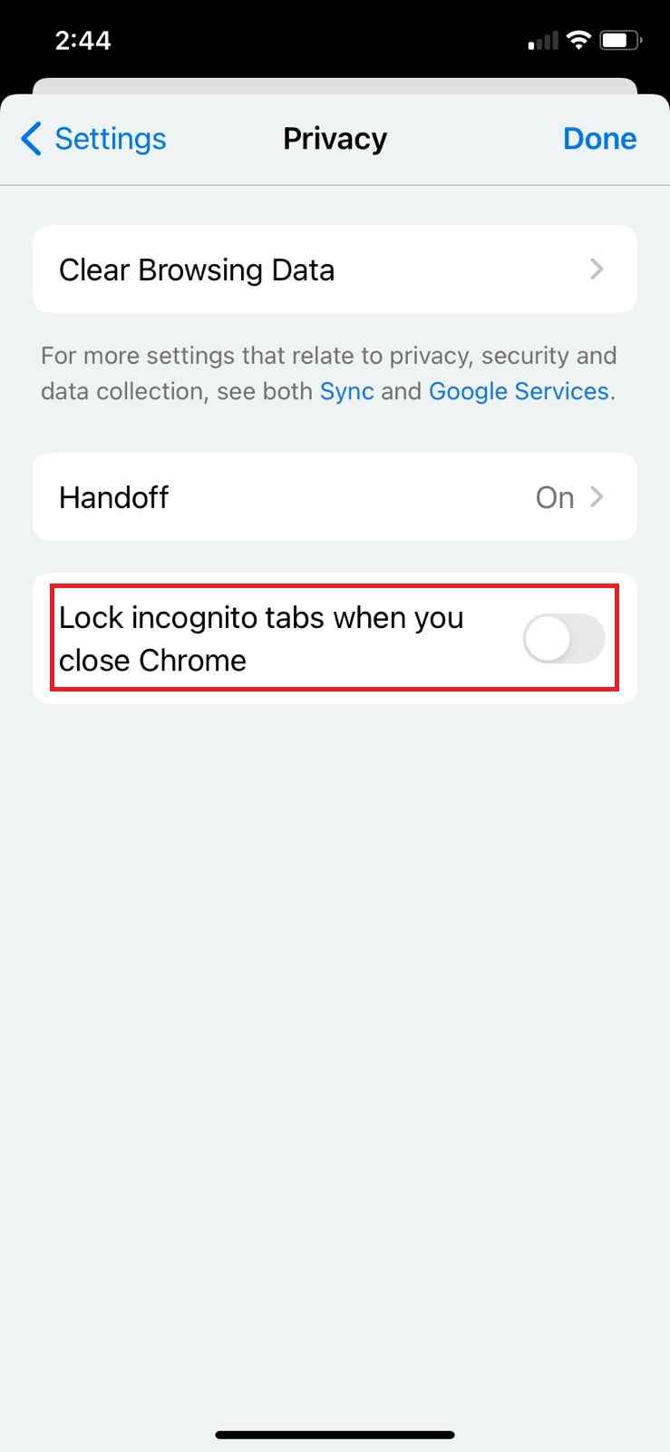 Special incognito mode feature on iPhone