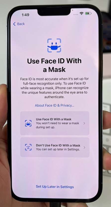 Face ID with mask update