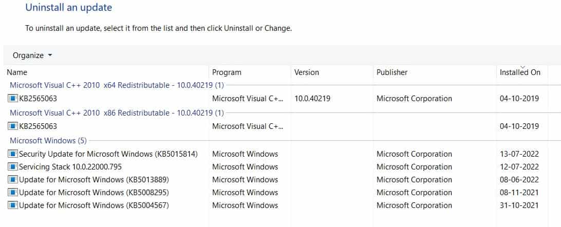 How To Uninstall Updates In Windows 11